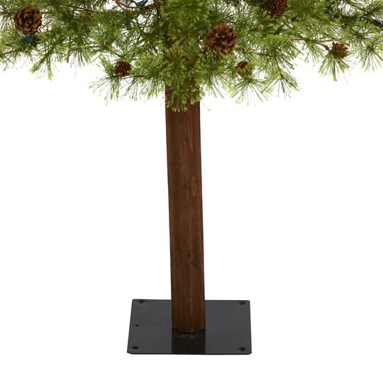 6ft. Pre-Lit Wyoming Alpine Artificial Christmas Tree, Clear LED Lights
